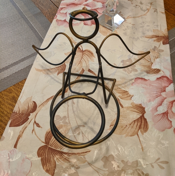 Handmade Antique Brass Angel flower Candle or anything or nothing at all holder - Picture 2 of 5